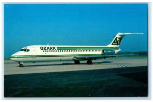 c1960 Airplane Airport Airline Ozark Springfield Ohio Vintage Antique Postcard