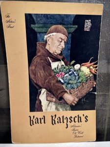 Vintage Karl Ratzsch's German Restaurant Large Menu Milwaukee Wisconsin