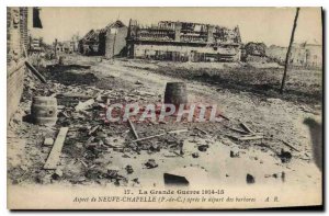 Old Postcard The Great War Militaria 1914-15 Aspect NEWFOUNDLAND CHAPEL after...