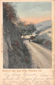 Pomona California Road to San Jose Hills Scenic View Vintage Postcard JG236771