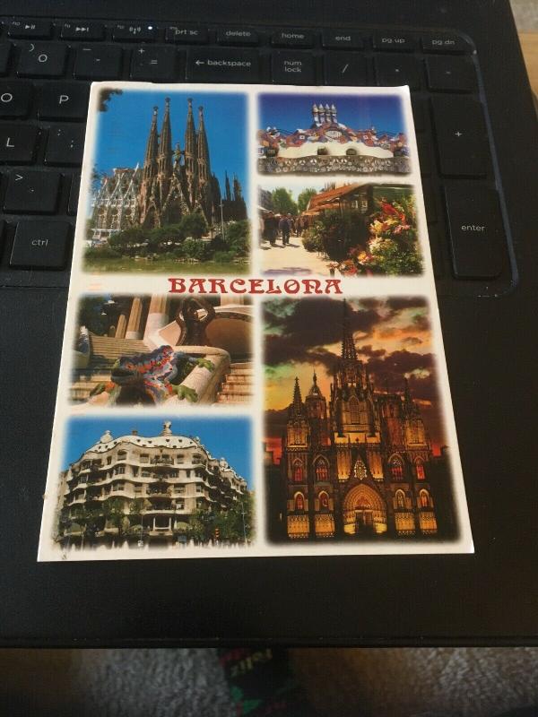 Vintage Postcard; Barcelona , Spain Multi view