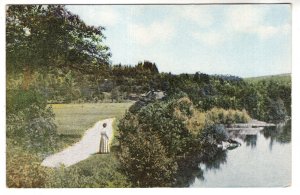 Woman in Park, Used in 1915 Sent to New Brunswick