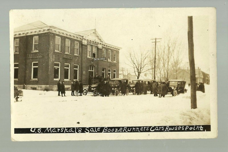 Rouses Point NEW YORK RP1923 BOOTLEGGERS Cars U.S. MARSHAL AUCTION Booze Runners