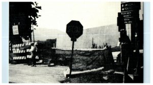 1993 Road Signs Construction of Dike Levee Lock Haven Pennsylvania PA Postcard