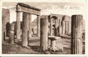 Pillars of Pompeii Historic Site Real Photograph Vintage Postcard in Italian