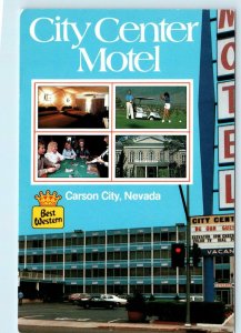 CARSON CITY, Nevada NV ~ Roadside CITY CENTER MOTEL  4x6 Vintage Postcard