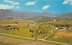 RABUN GAP GEORGIA~NACOOCHEE SCHOOL-HODGSON HALL-GYMNASIUM-AERIAL VIEW POSTCARD