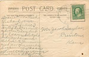 Embossed Patriotic Postcard Winsch Historical Ser.1 Bayonet Charge Bunker Hill 