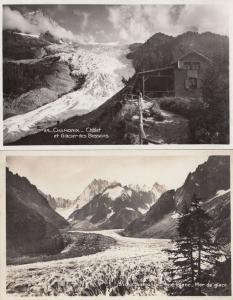 Chamonix Glacier 2x Antique French Postcard s