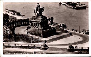 Germany Koblenz am Rhein und Mosel Deutsches Eck Vintage Postcard C207