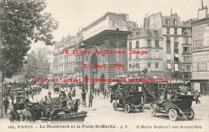 France, Paris, Le Boulevard Et La Porte St-Martin, No 145