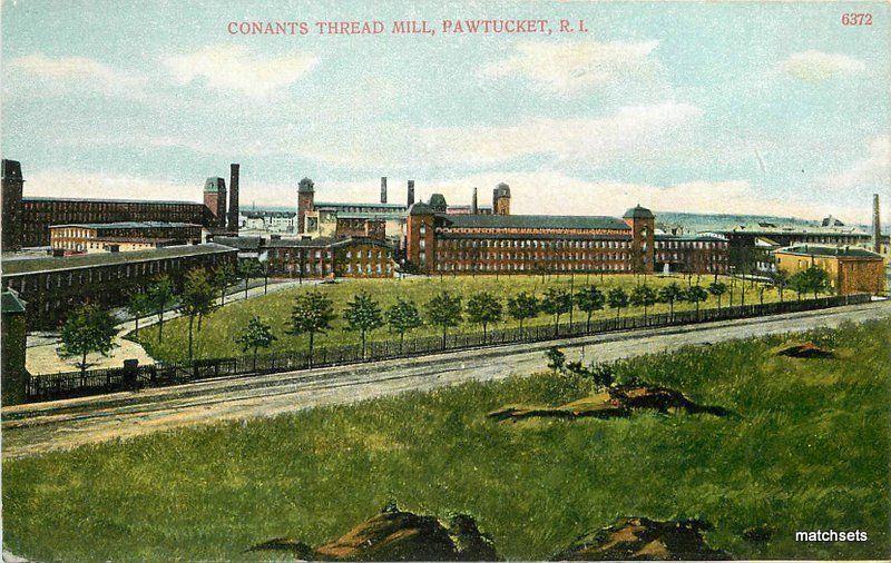 C-1910 Factory Conants Threat Mill Pawtucket Rhode Island Bossleman 8063