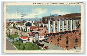 Great Lakes Exposition Blimp Air Ship Cleveland Ohio Postcard Linen