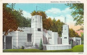 KEARNEY, Nebraska NE   SONOTORIUM Outdoor Stage~Harmon Park LINCOLN HWY Postcard