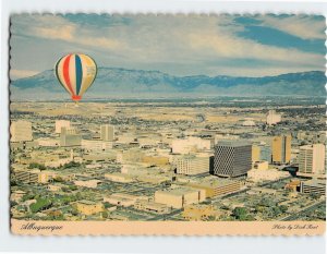 Postcard Aerial View of Downtown Area of Albuquerque New Mexico USA