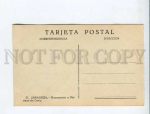 3173122 SPAIN ZARAGOZA Monumento Mariano de Cavia Vintage PC