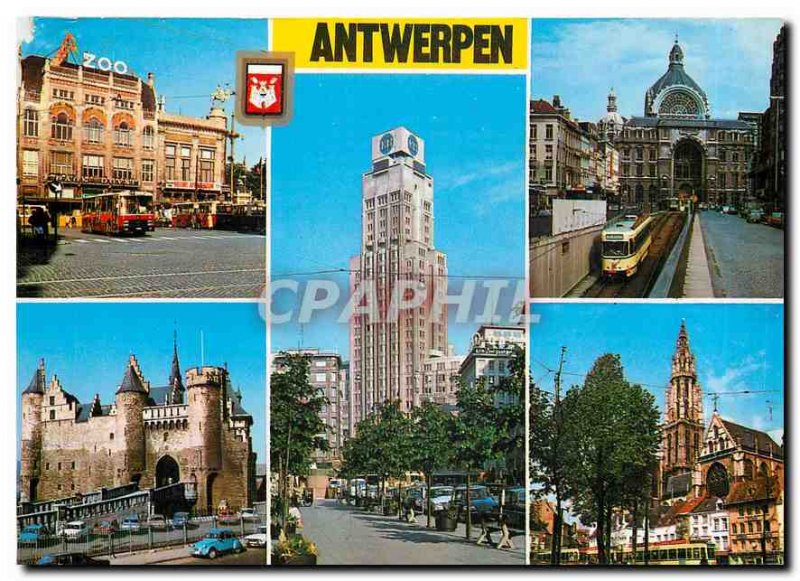 Modern Postcard Greetings from Antwerpen