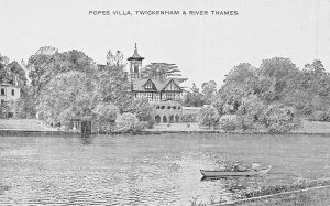 LONDON ENGLAND~POPES VILLA-TWICKENHAM & RIVER THAMES POSTCARD