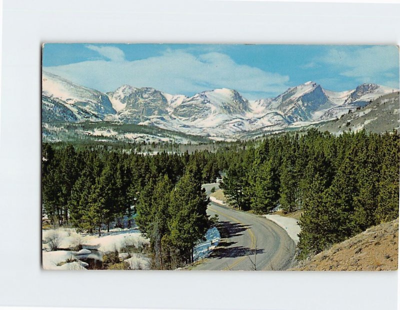 Postcard Snow Covered Front Range As Seen From The Bear Lake Road, Colorado