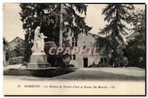 Domremy Old Postcard The house of Jeanne d & # 39arc and statue (Mercia)