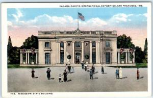 San Francisco PANAMA PACIFIC EXPO  Mississippi State Building   1915 Postcard