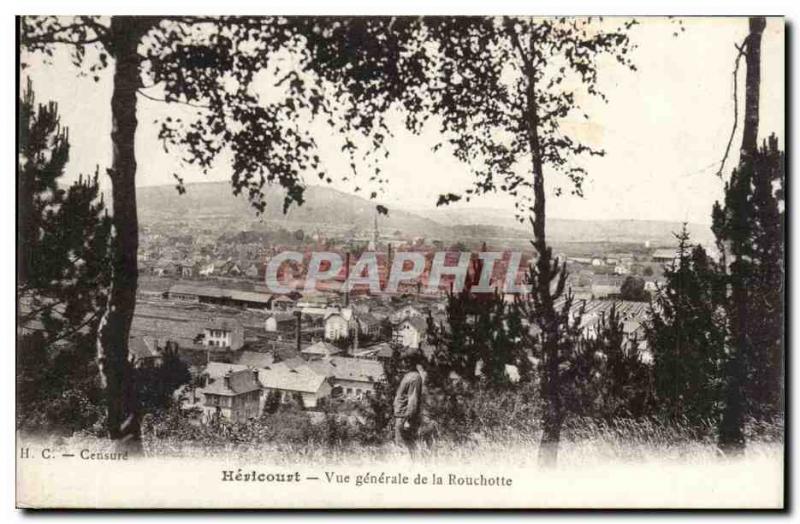 Hericourt Old Postcard General view of Rouchotte