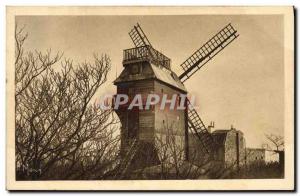 Postcard Old Windmill Paris Moulin de la Galette Montmartre