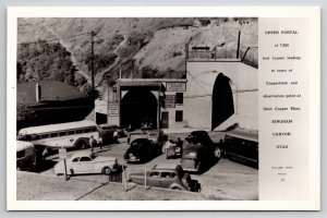 Upper Portal Tunnel Bingham Canyon Utah RPPC Real Photo Postcard B35