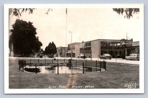 J97/ Kent Washington RPPC  Postcard c1910 City Park Buildings 128