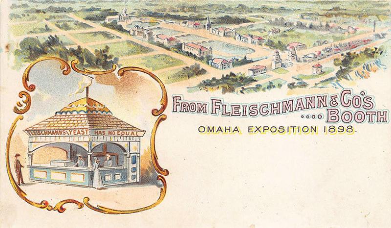 Omaha Exposition 1898 Fleischmann & Company's Booth Private Mailing Postcard