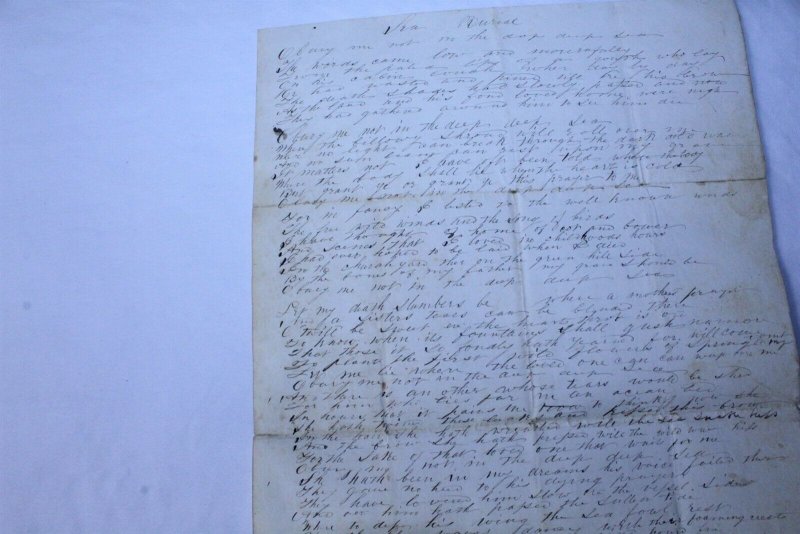 Vintage Hand Written Letter Dated 1848 Reads Like a Sermon