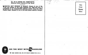 1950s Oregon Newport Yaquina Bay Bridge Union Oil #48 Postcard 22-11724