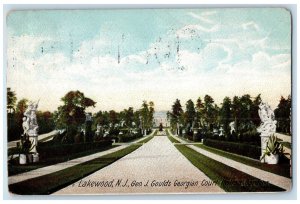 1905 Geo J. Goulds Georgian Court Italian Gardens Lakewood NJ Postcard