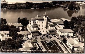 RPPC Broadmoor Hotel Aerial View Colorado Springs CO c1947 Vintage Postcard Q30