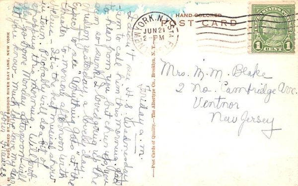 Bear Mountain Park New York Postcard