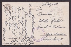 GERMANY 1917, Vintage postcard, Ukrainian children, Fieldpost WWI