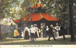 Peoria Illinois c1910 Postcard Squirrel house Glen Oak Park