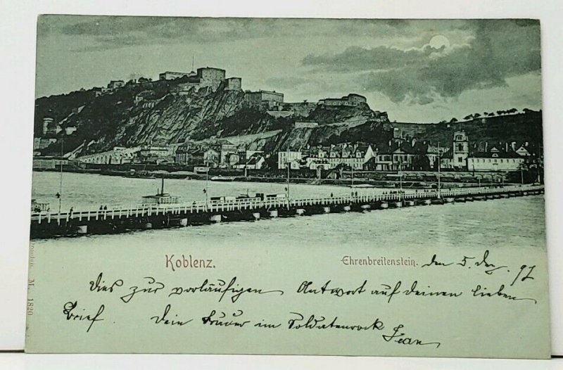 Germany 1897 Koblenz Ehrenbreitstein Postcard I16