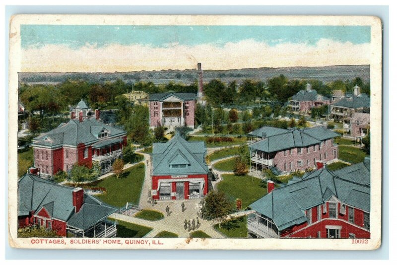 1920s Cottages Soldier's Home Quincy Illinois IL Divided Back Posted Postcard 