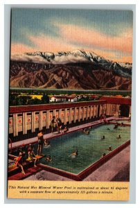 Vintage 1940's Postcard Mineral Water Pool Desert Hot Springs California