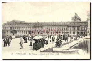 Old Postcard Versailles Chateau Facade On the Park