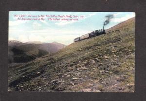 CO Gray Peak Argentine Central Railroad Train Steam Locomotive Colorado Postcard