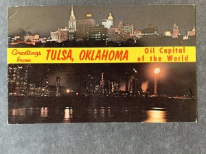 Greetings From Tulsa OK Chrome Postcard H1198084902