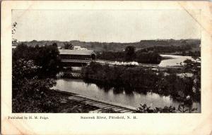 View Overlooking Suncook River, Pittsfield NH Vintage Postcard P07