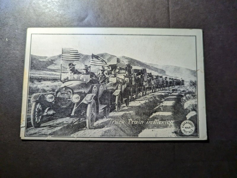 Mint USA Military Postcard Truck Train in Mexico Mexican Revolution