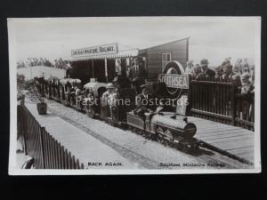 Hampshire SOUTHSEA MINIATURE RAILWAY at the Station BACK AGAIN - Old RP Postcard