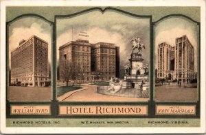 Postcard Hotel William Byrd Hotel Richmond Hotel John Marshall Richmond Virginia