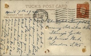 TUCK Graham's Port Wines Leaving Oporto c1910 Postcard