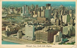 USA Chicago's Near North Side Skyline Illinois Chrome Postcard 07.86