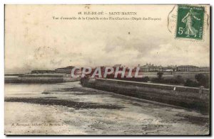 Old Postcard Saint Martin Ile De Re View D & # 39Ensemble From The Citadel an...